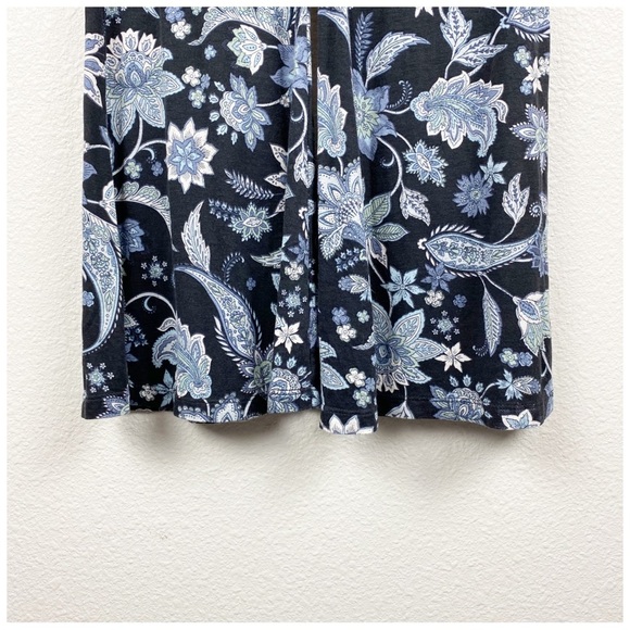 Ghanda Co. Rosa Blue Paisley Knit Flare Pants Size 8 - Picture 6 of 12